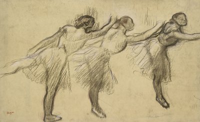 Three Studies of a Ballerina by Edgar Degas